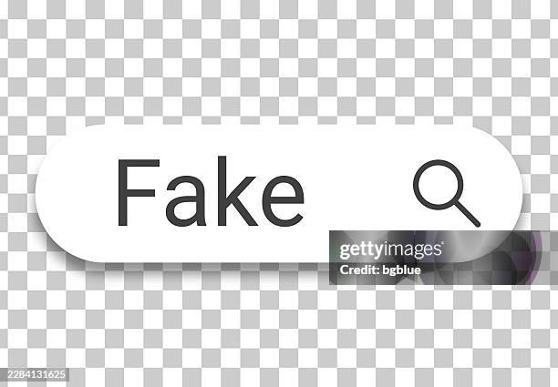 fake - search bar on transparent background - counterfeit stock illustrations