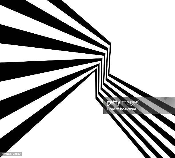 black and white striped flowing zebra background - straight road perspective stock illustrations