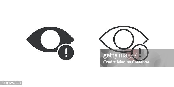 Visual warning icons. Glyph solid and line series icon. Visual warning icons. Glyph solid and line series icon.