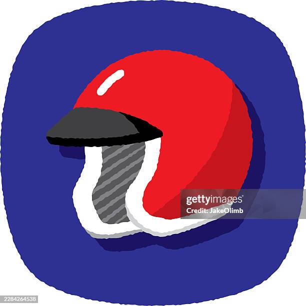 biker helmet doodle 4 - helmet visor stock illustrations