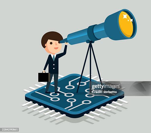 artificial intelligence - development - cost control stock illustrations