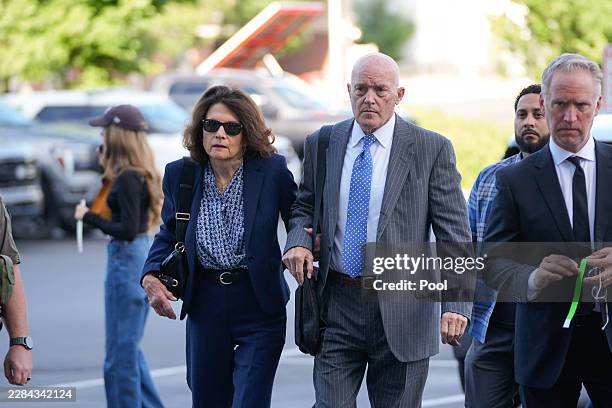 Charlie Kirk's parents Robert Kirk and Kathryn Kirk arrive at the courthouse for a weeklong preliminary hearing for Tyler Robinson, the man accused...