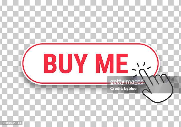 buy me - 3d click web button with hand cursor on blank background - contact me stock illustrations