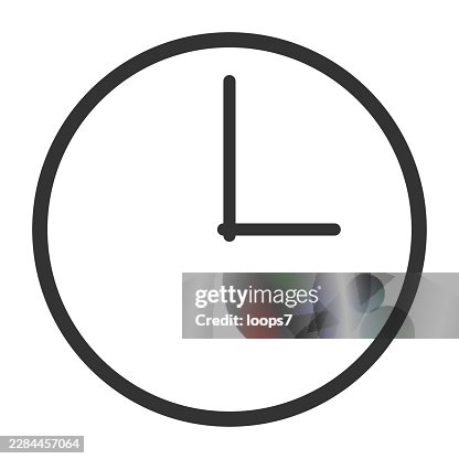 Minimal Clock Icon Vector Illustration Minimal Clock Icon Vector Illustration