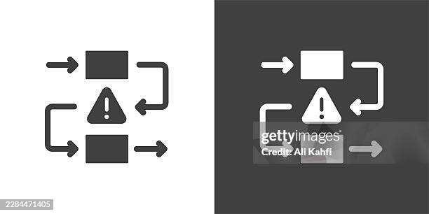 issue workflow glyph solid icon. solid icon that can be applied anywhere, simple, pixel perfect and modern style - continuity planning stock illustrations