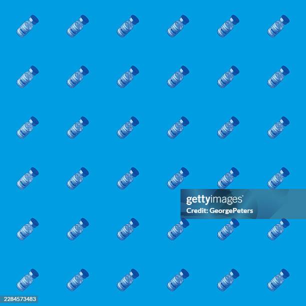 glp-1 single dose vials seamless pattern - subcutaneous injection stock illustrations