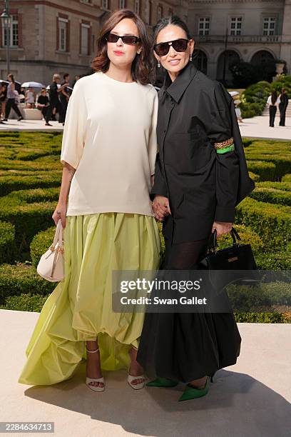 Tallulah Willis and Demi Moore at the Balenciaga fashion show as part of Paris Haute Couture Fall/Winter 2026 fashion week held at Cité Universitaire...