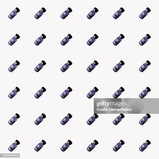 glp-1 single dose vials seamless pattern and glitch technique - subcutaneous injection stock illustrations