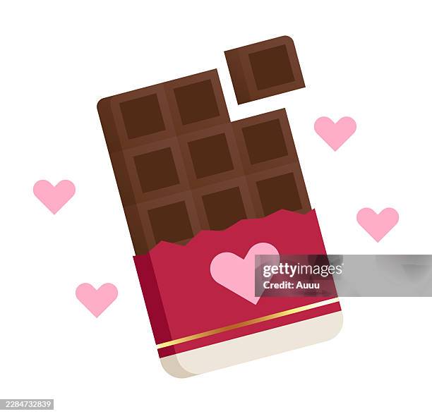 chocolate concept - biting chocolate stock illustrations