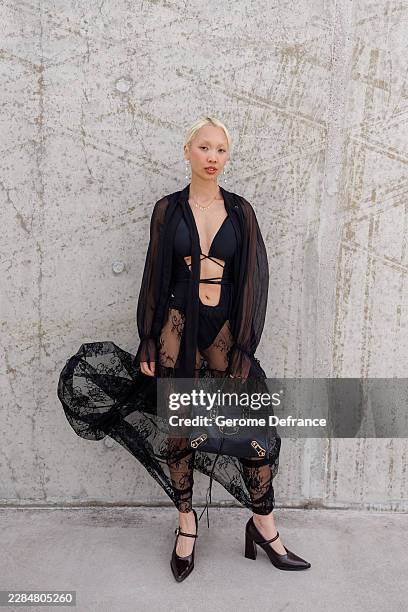 Thitiya Surawit attends the Marie-Louise Müller fashion show during the Berlin Fashion Week Spring/Summer 2027 at Lobe Block on July 5, 2026 in...