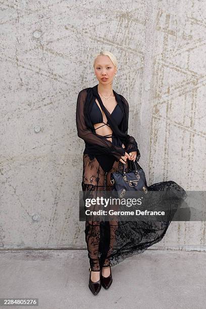 Thitiya Surawit attends the Marie-Louise Müller fashion show during the Berlin Fashion Week Spring/Summer 2027 at Lobe Block on July 5, 2026 in...