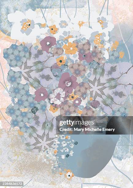 abstract garden - patio background stock illustrations