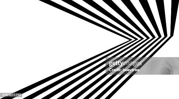 abstract black and white corner zebra striped cover background - folded corner stock illustrations