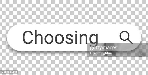 choosing - search bar on transparent background - technology adoption stock illustrations