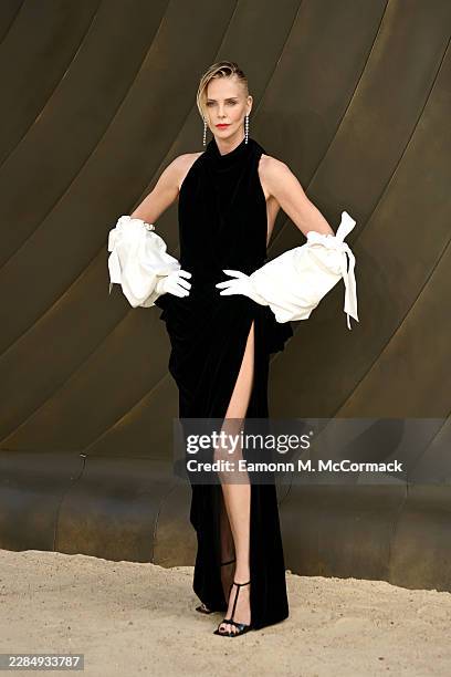 Charlize Theron attends the world premiere of "The Odyssey" at Odeon Luxe Leicester Square on July 06, 2026 in London, England.