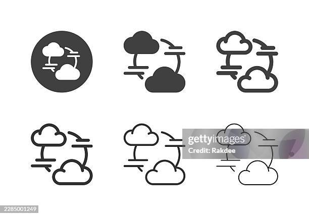 cloudy night icons - multi series - sleeping nightmare stock illustrations
