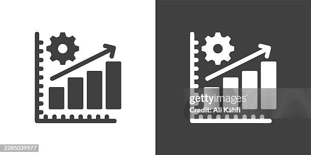 performance analytics glyph solid icon. solid icon that can be applied anywhere, simple, pixel perfect and modern style - conversion optimization stock illustrations