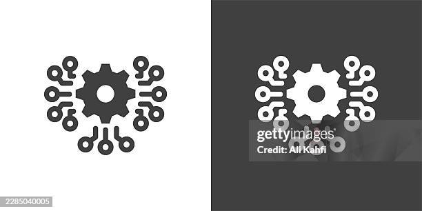 centralized processing glyph solid icon. solid icon that can be applied anywhere, simple, pixel perfect and modern style - centralized stock illustrations