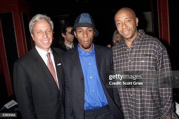 Public advocate Mark Green, Mos Def, and Russell Simmons during the post premiere party for the new HBO late night series "Russell Simmons Presents...