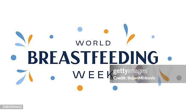 world breastfeeding week poster. vector - eating dates stock illustrations
