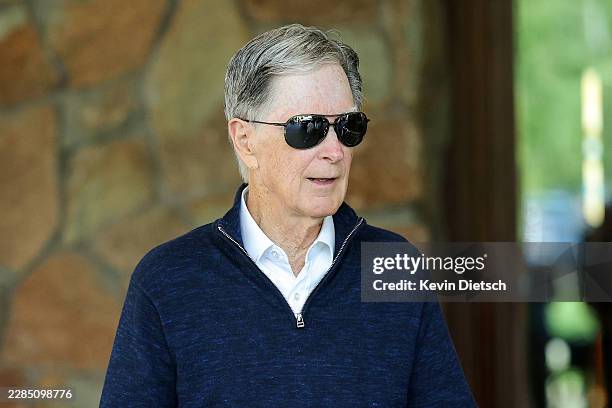Principal owner of Fenway Sports Group John Henry arrives at the Sun Valley Lodge for the Allen & Company Sun Valley Conference on July 7, 2026 in...