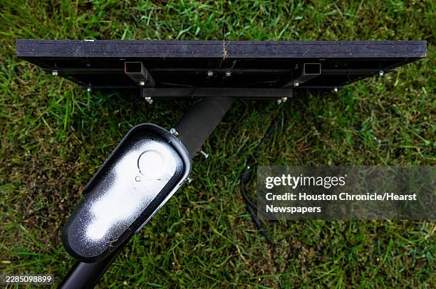 Vandalized Flock camera near Washington Avenue and Westcott is photographed in Houston, Tuesday, July 7, 2026.