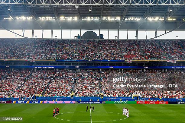 View during the FIFA World Cup 2026 Quarter Final match between Norway and England at Miami Stadium on July 11, 2026 in Miami Gardens, Florida.