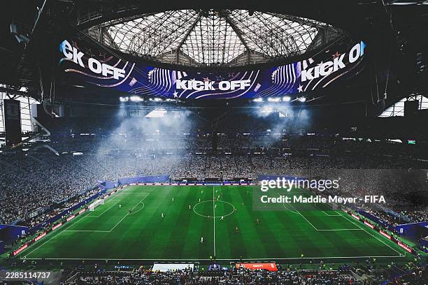 General view of kick off during the FIFA World Cup 2026 Round of 16 match between Argentina and Egypt at Atlanta Stadium on July 07, 2026 in Atlanta,...