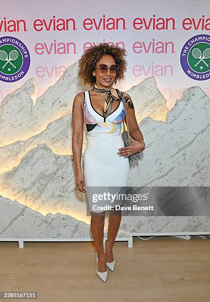 Mel B aka Melanie Brown attends the evian 'Mountain of Youth' VIP Suite during Day 14 of The Championships, Wimbledon 2026, joining evian in...