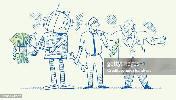 artificial intelligence or humans? - human capital stock illustrations