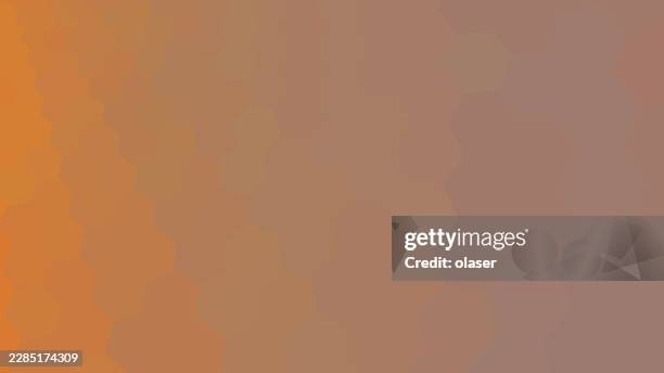 soft orange and brown hexagonal pattern fills the frame with a gentle gradient from brighter left side to muted right side, creating a warm textured background. - smooth copper texture stock illustrations