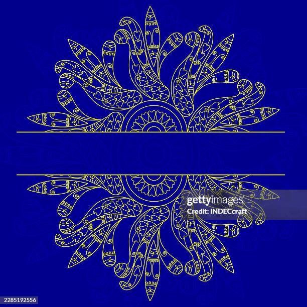 mandala design - bandana pattern stock illustrations