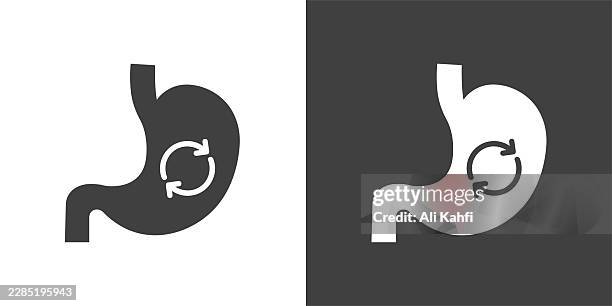 metabolism glyph solid icon. solid icon that can be applied anywhere, simple, pixel perfect and modern style - endoscopy stock illustrations