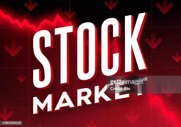 stock market value decrease loss recession failure chart data - line graph arrow stock illustrations