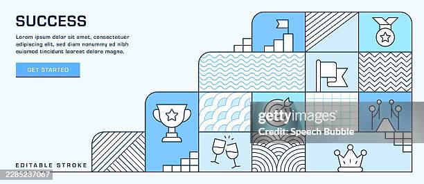 success web banner, infographic template. - trigger point stock illustrations