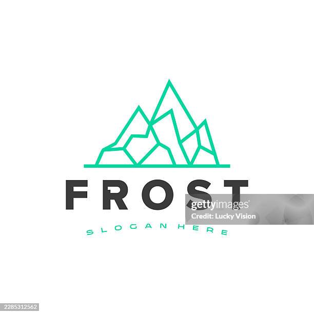 iceberg design vector template design, mountain vector illustration. trendy mountains design vector illustration template for outdoor adventure. stock illustration - snow explorer stock illustrations