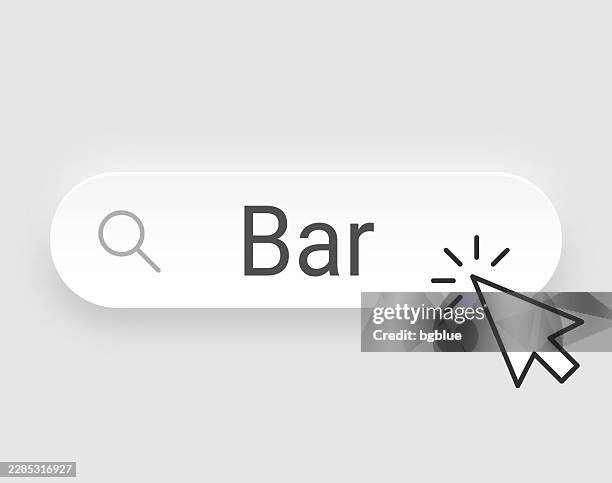bar - search bar with cursor on blank background - internet browser template stock illustrations