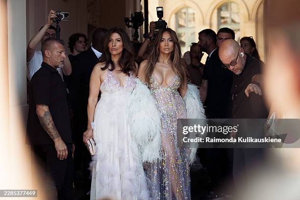Lynda Lopez and Jennifer Lopez attend Celia Kritharioti show during Day Four of Paris Fashion Week - Haute Couture Fall/Winter 2026/2027 on July 09,...
