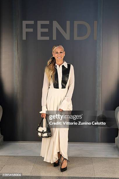 Sarah Jessica Parker attends the Fendi Couture Fall/Winter 2026-2027 Show at Galleria Nazionale d'Arte Moderna e Contemporanea on July 09, 2026 in...