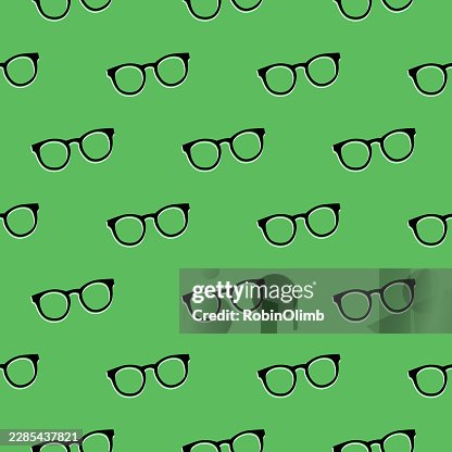 Black Eyeglasses Seamless Pattern Black Eyeglasses Seamless Pattern