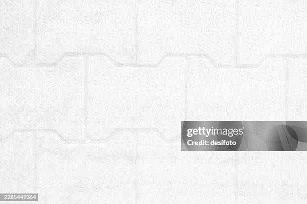 textured effect checked abstract wavy pattern grooved tiles all over scratched light gray white tiled flooring wall blank vector background with jigsaw puzzle like connected bricks cladding, roof tiles making abstract full frame modern creative backdrop - pavement texture stock illustrations
