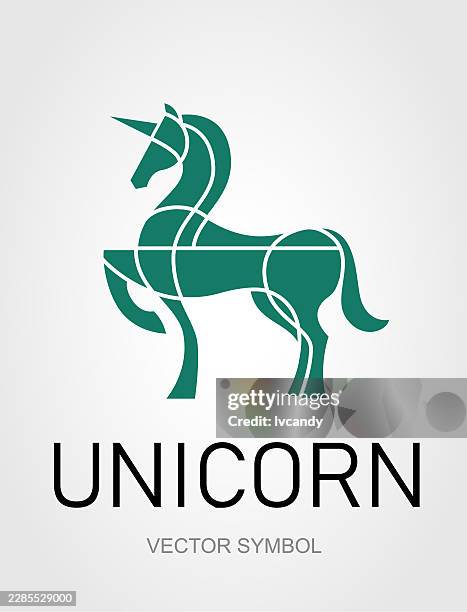 unicorn symbol design - unicorn head stock illustrations