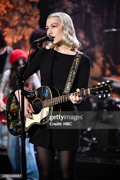 Episode 2313 -- Pictured: Musical guest Phoebe Bridgers performs on Tuesday, July 14, 2026 --
