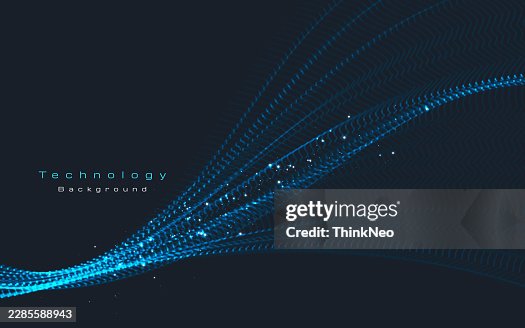 Big Data Technology Background With Futuristic Quantum Data Flow, Neon Particle Waves And AI Network Visualization. Big Data Technology Background With Futuristic Quantum Data Flow, Neon Particle Waves And AI Network Visualization.