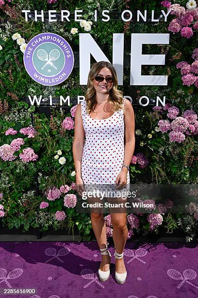 Tilly Ramsay in the Arrivals Hub at The Championships 2026, held at The All England Lawn Tennis Club, Wimbledon, Day 13, on July 11, 2026 in...