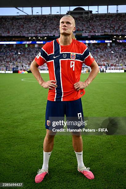 Erling Haaland of Norway reacts after the 1-2 loss during the FIFA World Cup 2026 Quarter Final match between Norway and England at Miami Stadium on...
