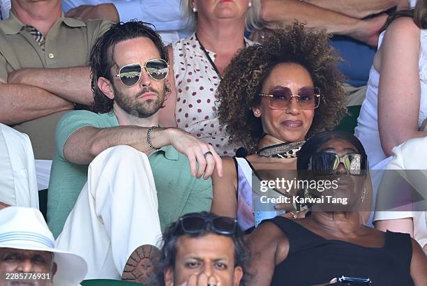 Rory McPhee and Mel B attend day fourteen of the 2026 Wimbledon Tennis Championships at the All England Lawn Tennis and Croquet Club on July 12, 2026...
