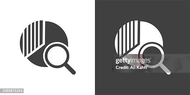 data analysis glyph solid icon. solid icon that can be applied anywhere, simple, pixel perfect and modern style. - looking backwards stock illustrations