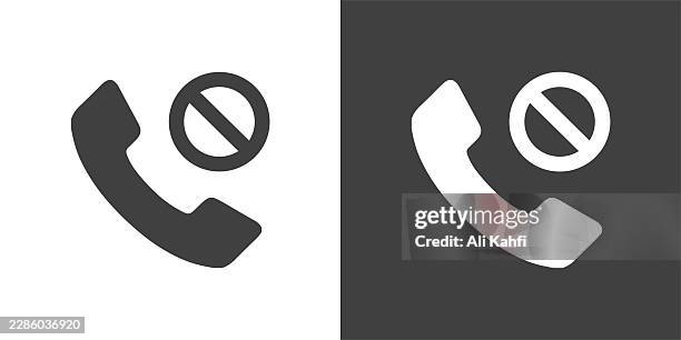call blocked glyph solid icon. solid icon that can be applied anywhere, simple, pixel perfect and modern style. - unauthorized stock illustrations