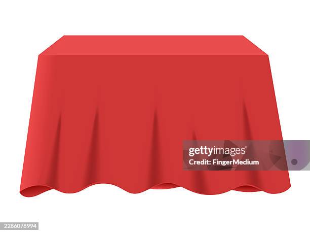 red silk table cover illustration - table tablecloth stock illustrations